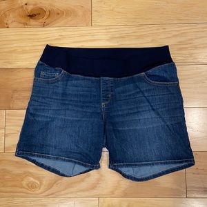 Maternity under the belly denim jean shorts